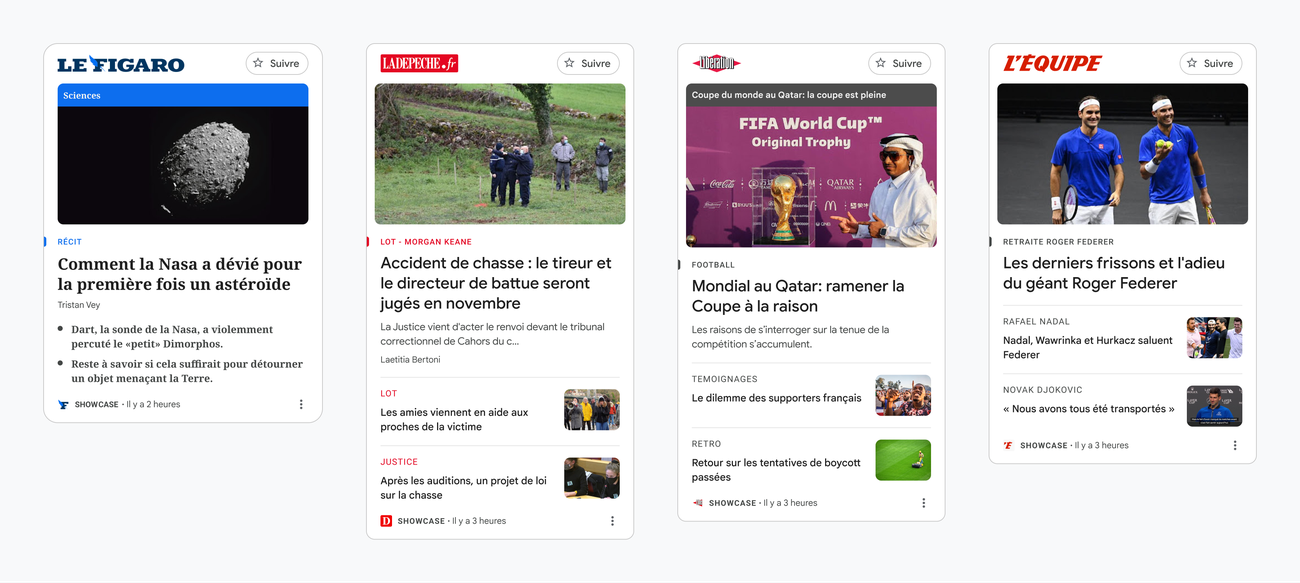 Google News Showcase débarque en France