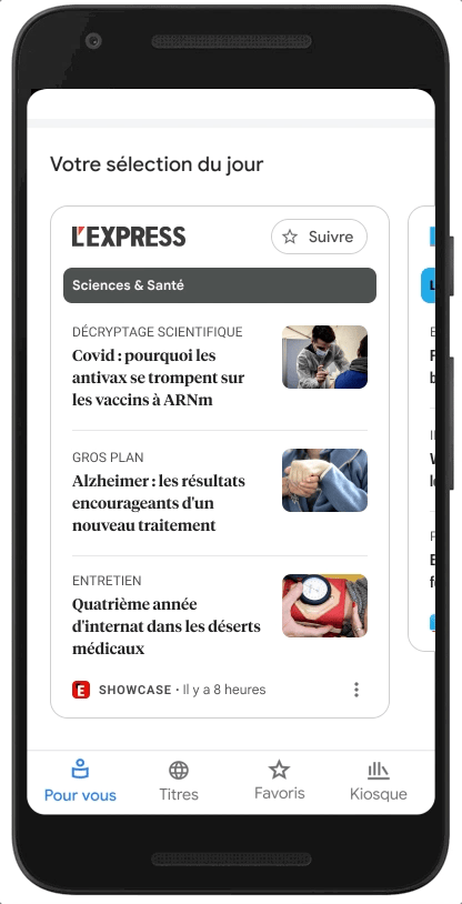 Google News Showcase débarque en France