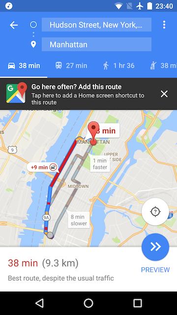 Add Home Screen Shortcuts to Google Maps Directions