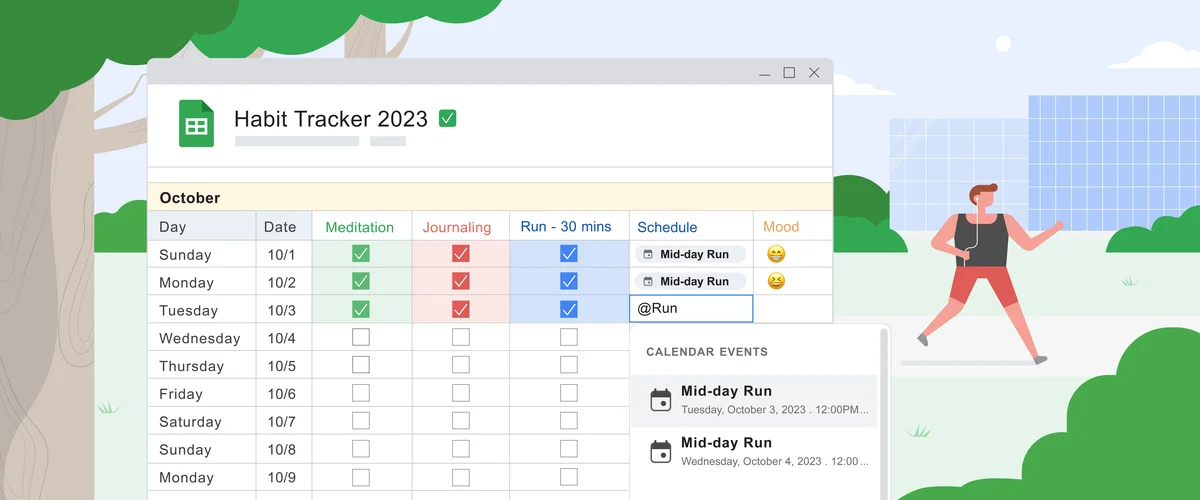 Booster votre traqueur d'habitudes Google Sheets avec des puces intelligentes