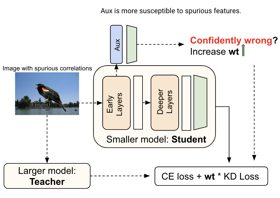 Intervening on early readouts for mitigating spurious features and simplicity bias