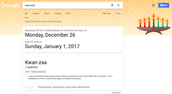 Google's Holiday Decorations
