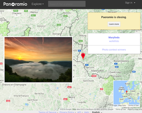 Google Will Shut Down Panoramio
