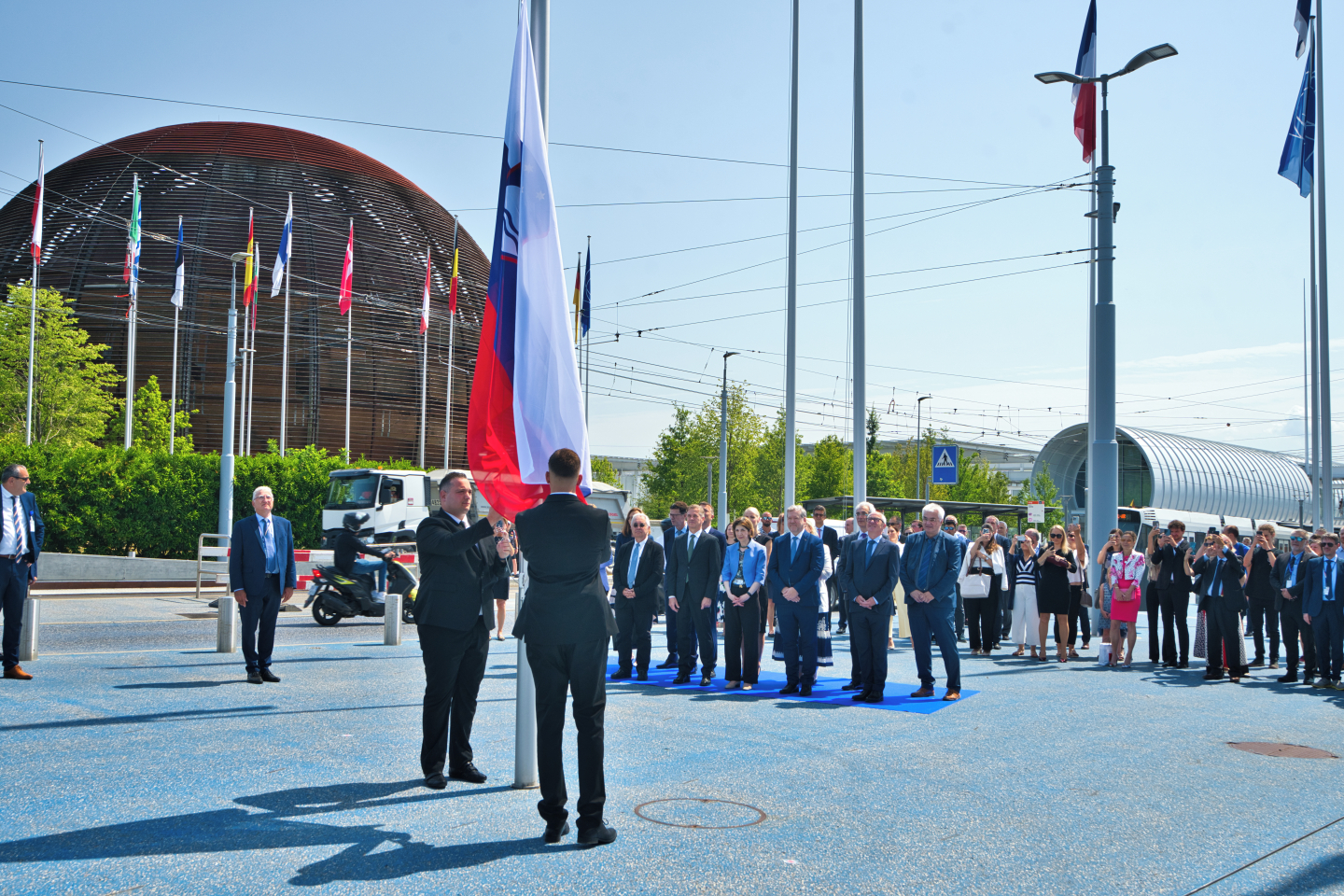 Slovenian flag raised at CERN