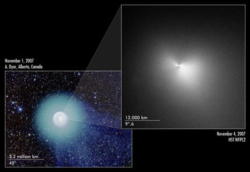 Hubble sizes up rare interstellar comet