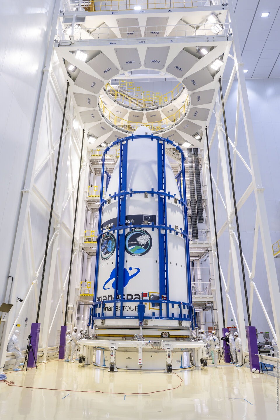 First MetOp-SG satellite sealed within Ariane 6 fairing