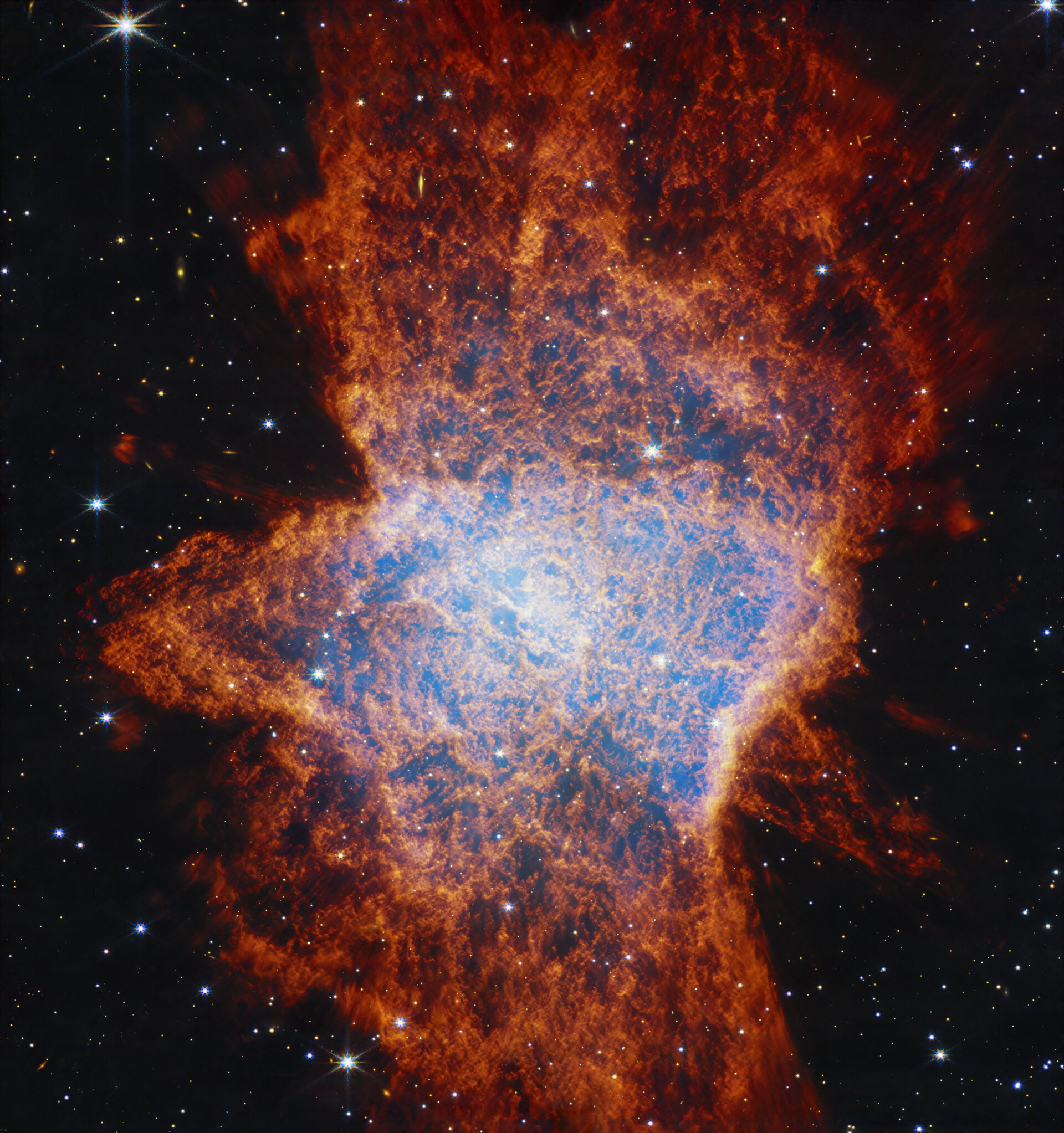 Webb traces details of complex planetary nebula
