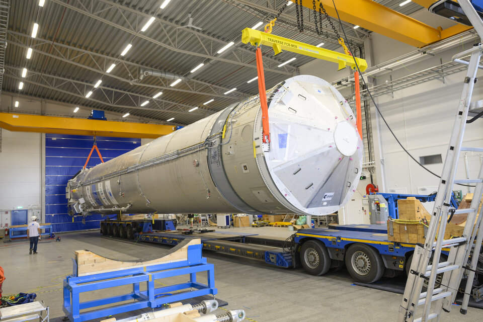 Themis stands on the launch pad