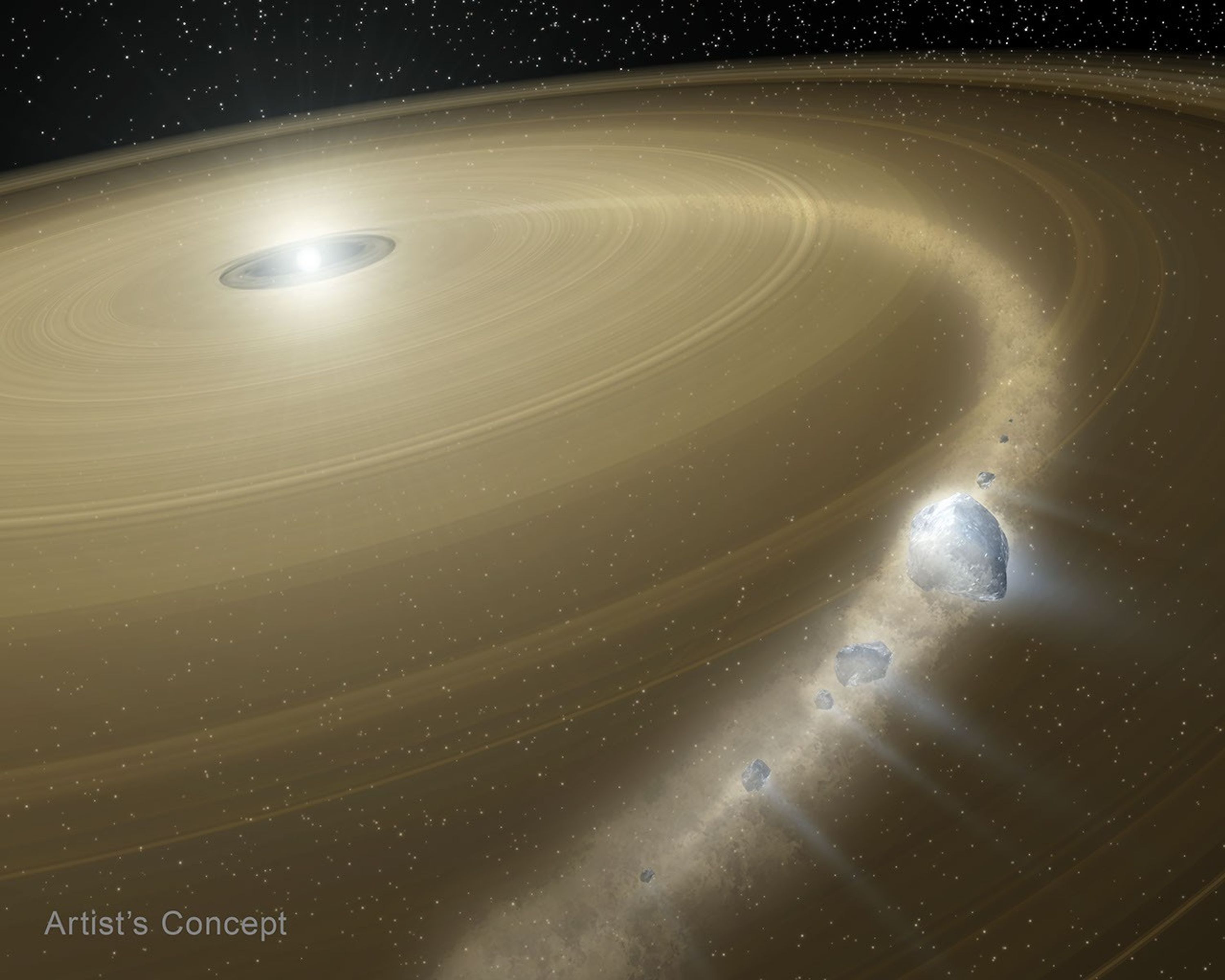 NASA’s Hubble Sees White Dwarf Eating Piece of Pluto-Like Object
