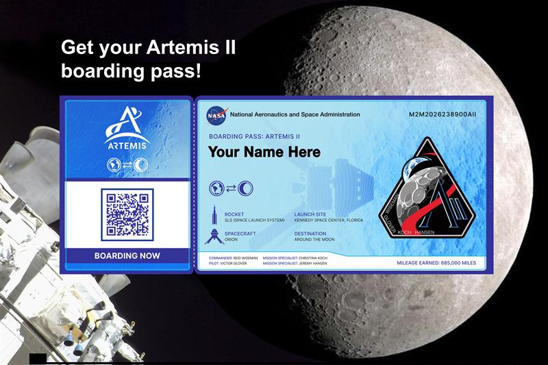 Launch Your Name Around Moon in 2026 on NASA’s Artemis II Mission