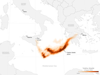 Ethiopian volcanic plume