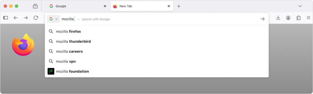 Better search suggestions in Firefox