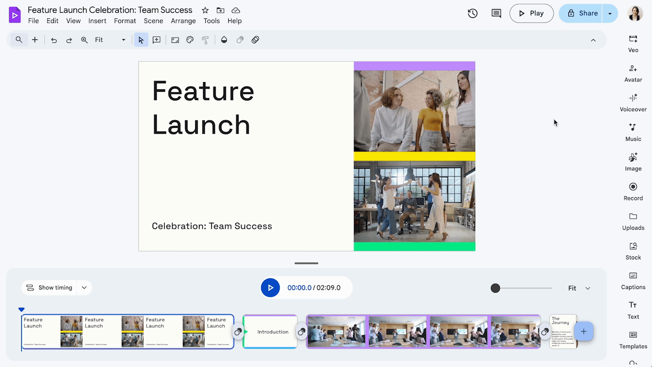 Generate custom music in Google Vids, powered by Lyria 3 and Lyria 3 Pro