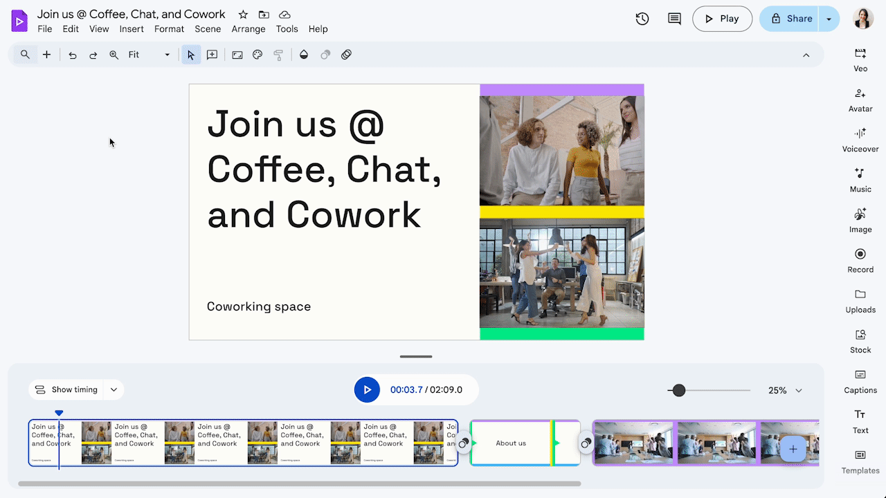 Export Google Vids directly to YouTube