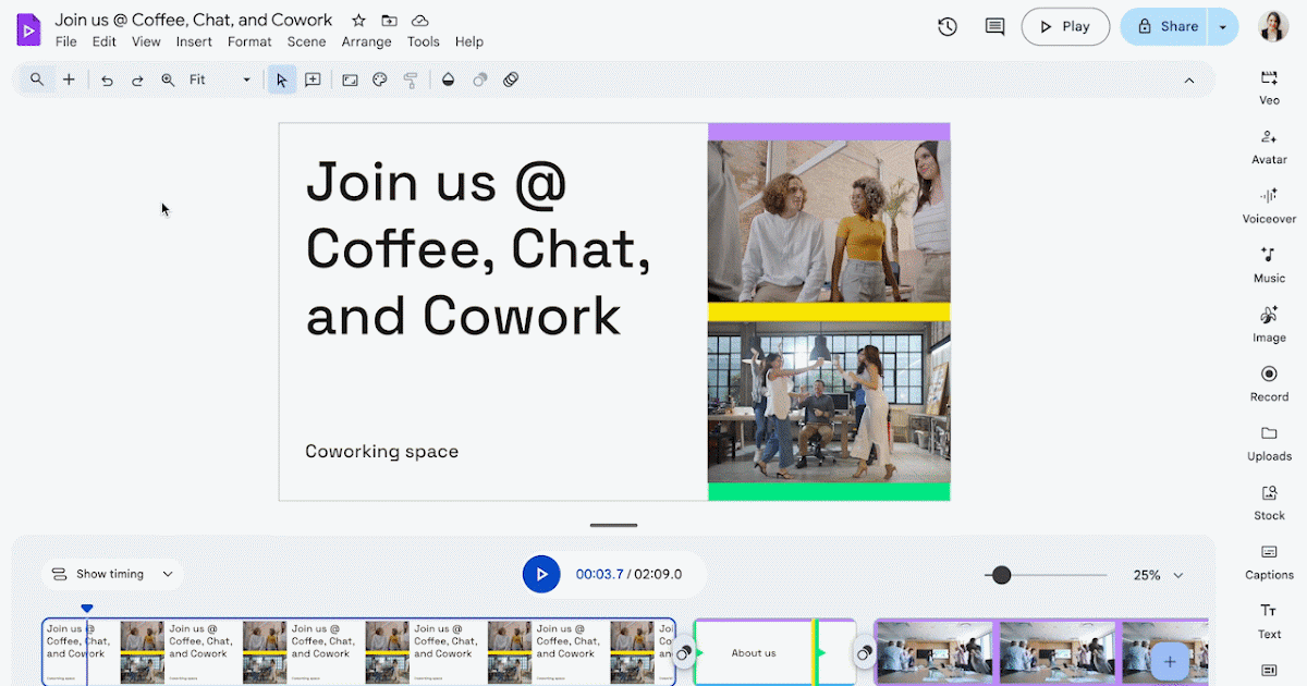 Export Google Vids directly to YouTube