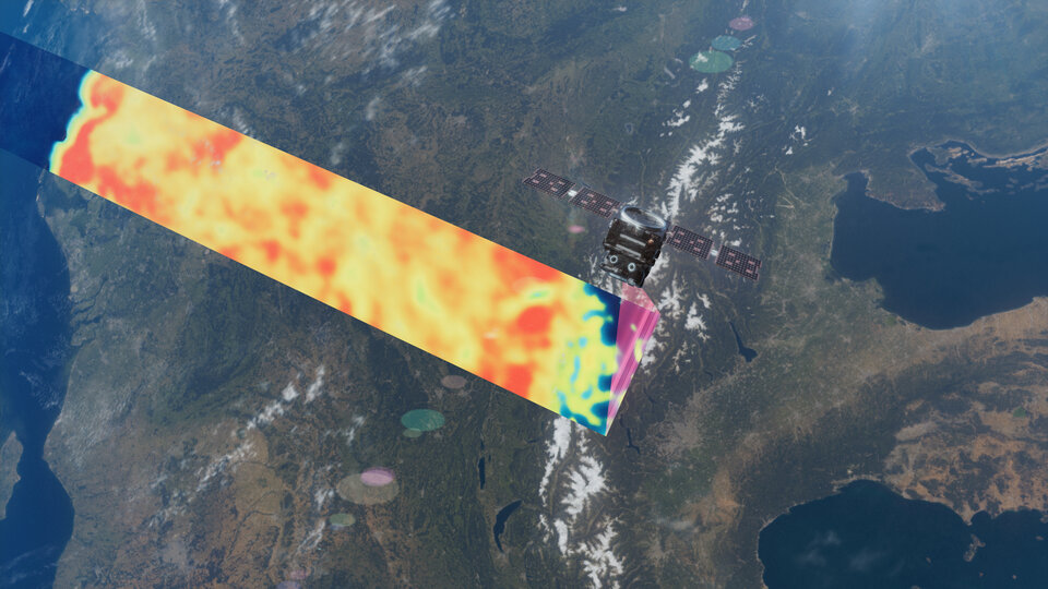 Three ESA-built satellites on show in France