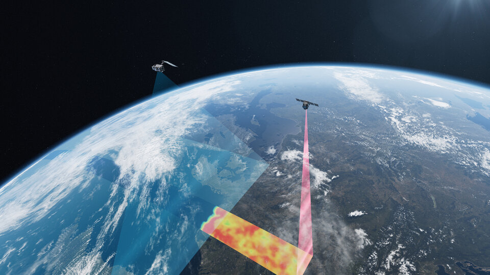 Trois satellites conçus par l'ESA exposés en France