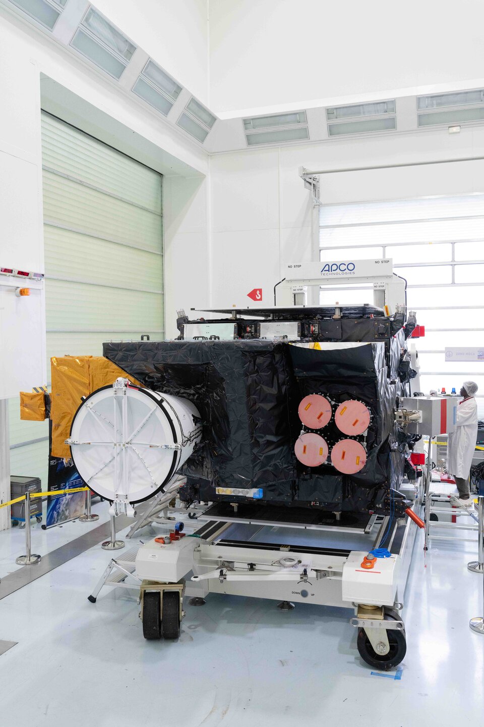 Three ESA-built satellites on show in France