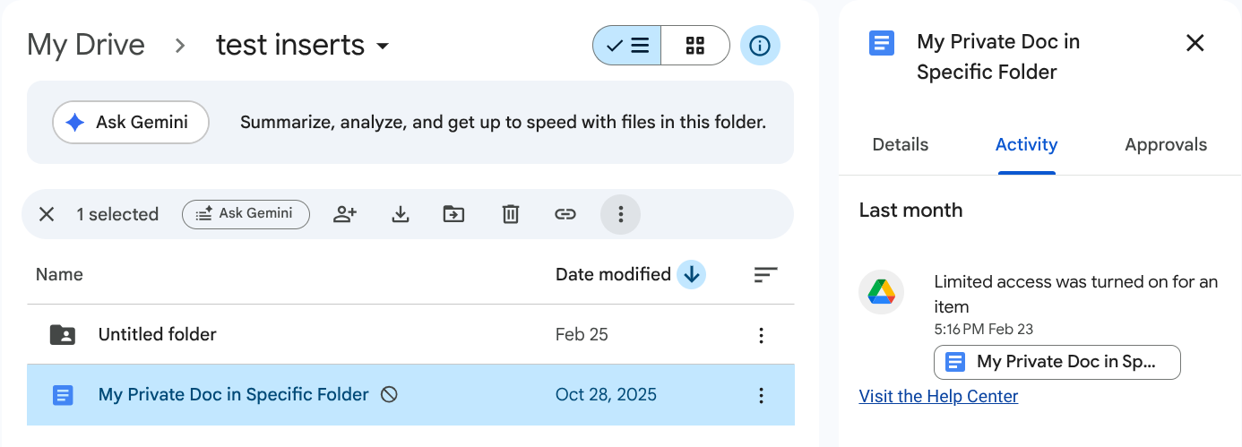 Migration update on restricted access items