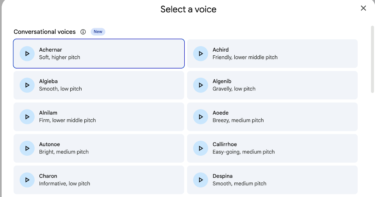 New more expressive AI voiceovers in Google Vids, and 16 additional languages, powered by Gemini 3.1 Flash TTS