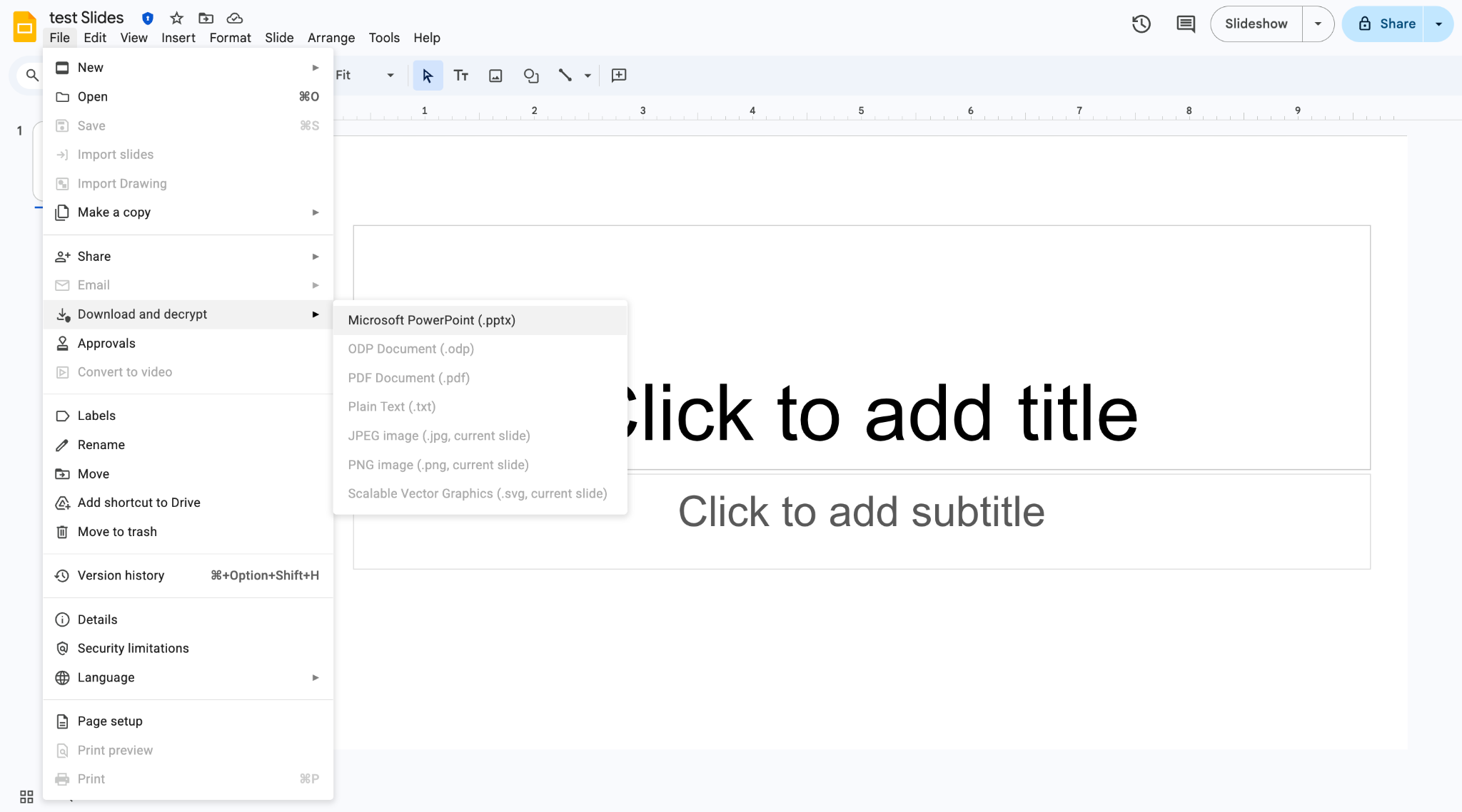 Now in beta: Download client-side encrypted Google Slides