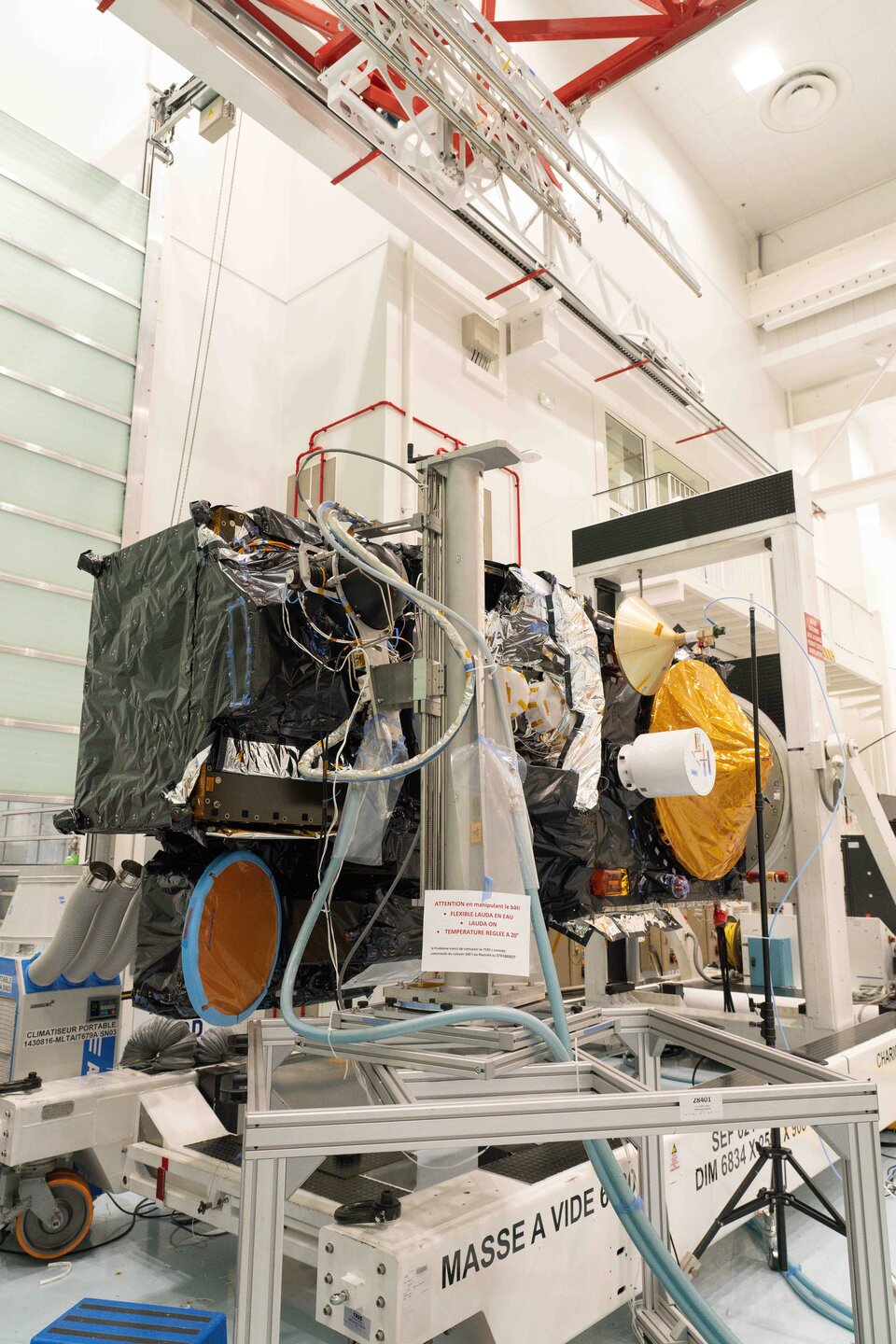 Three ESA-built satellites on show in France