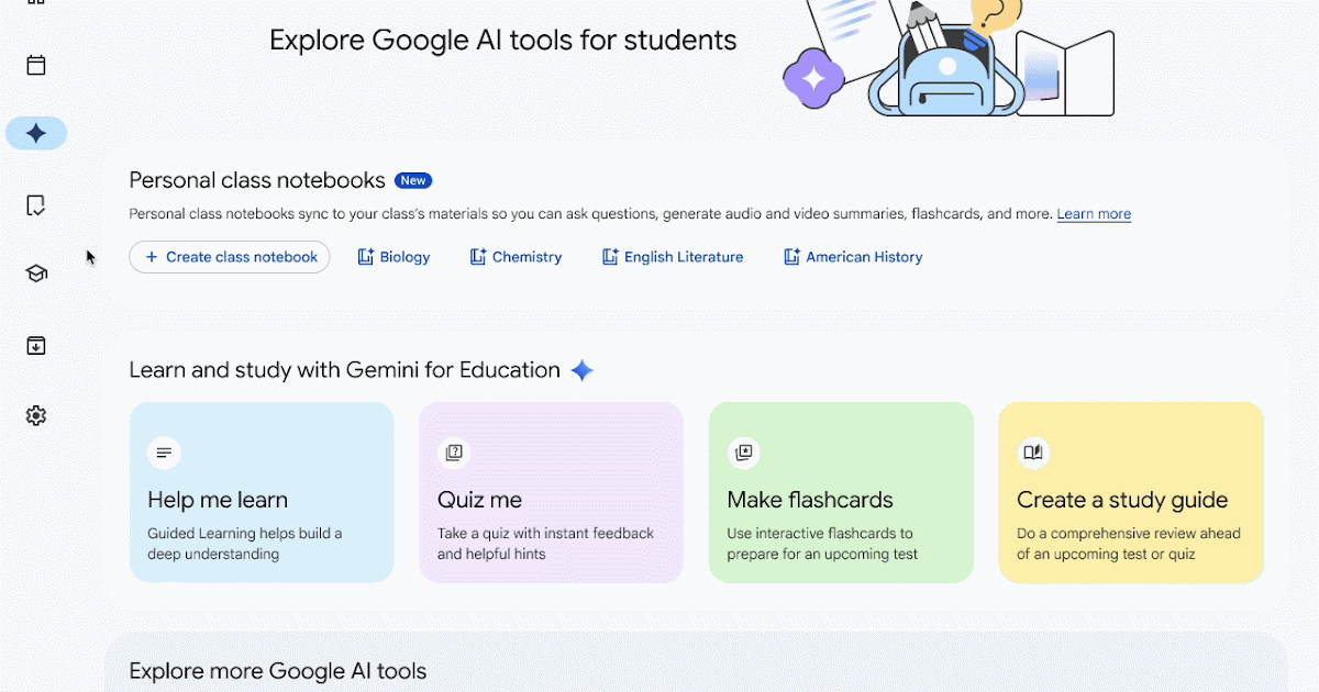 Students can now create personal class notebooks with NotebookLM in Google Classroom