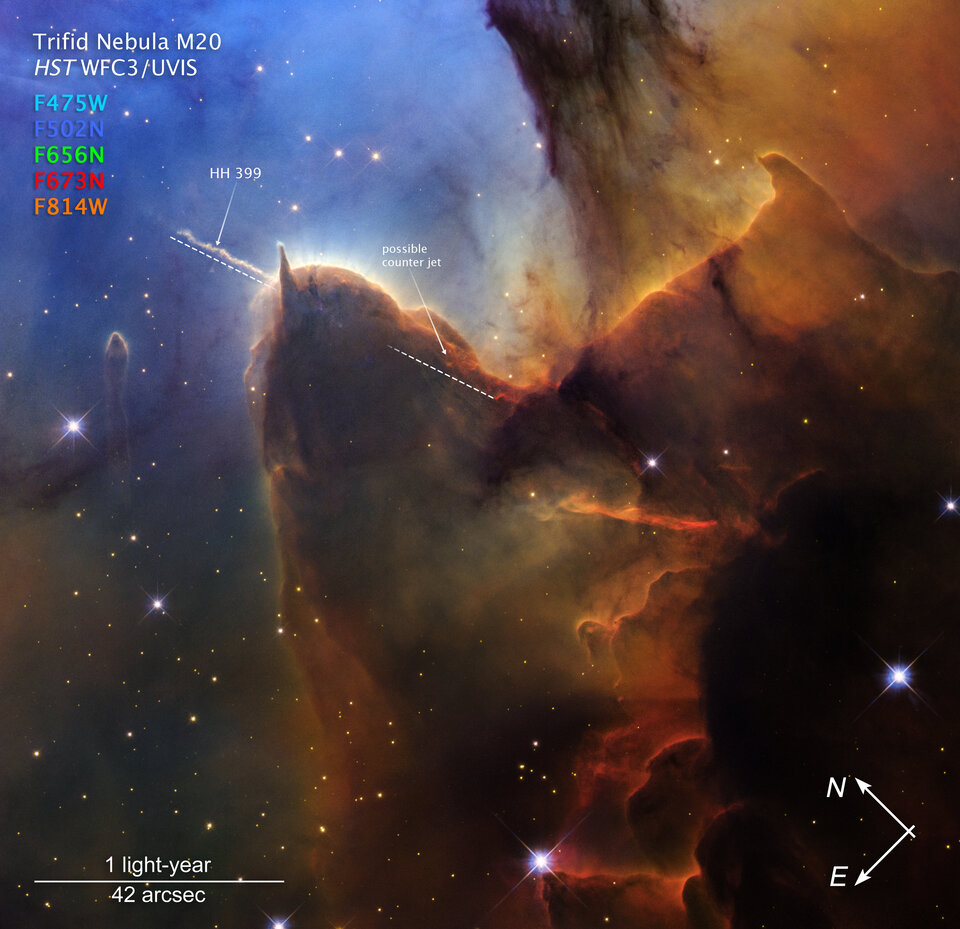 Hubble turns 36 with a dazzling Trifid Nebula portrait
