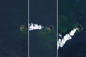 A School of Mud Volcano Islands in Azerbaijan
