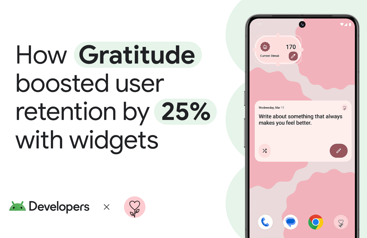 How Gratitude boosted user retention by 25% with widgets