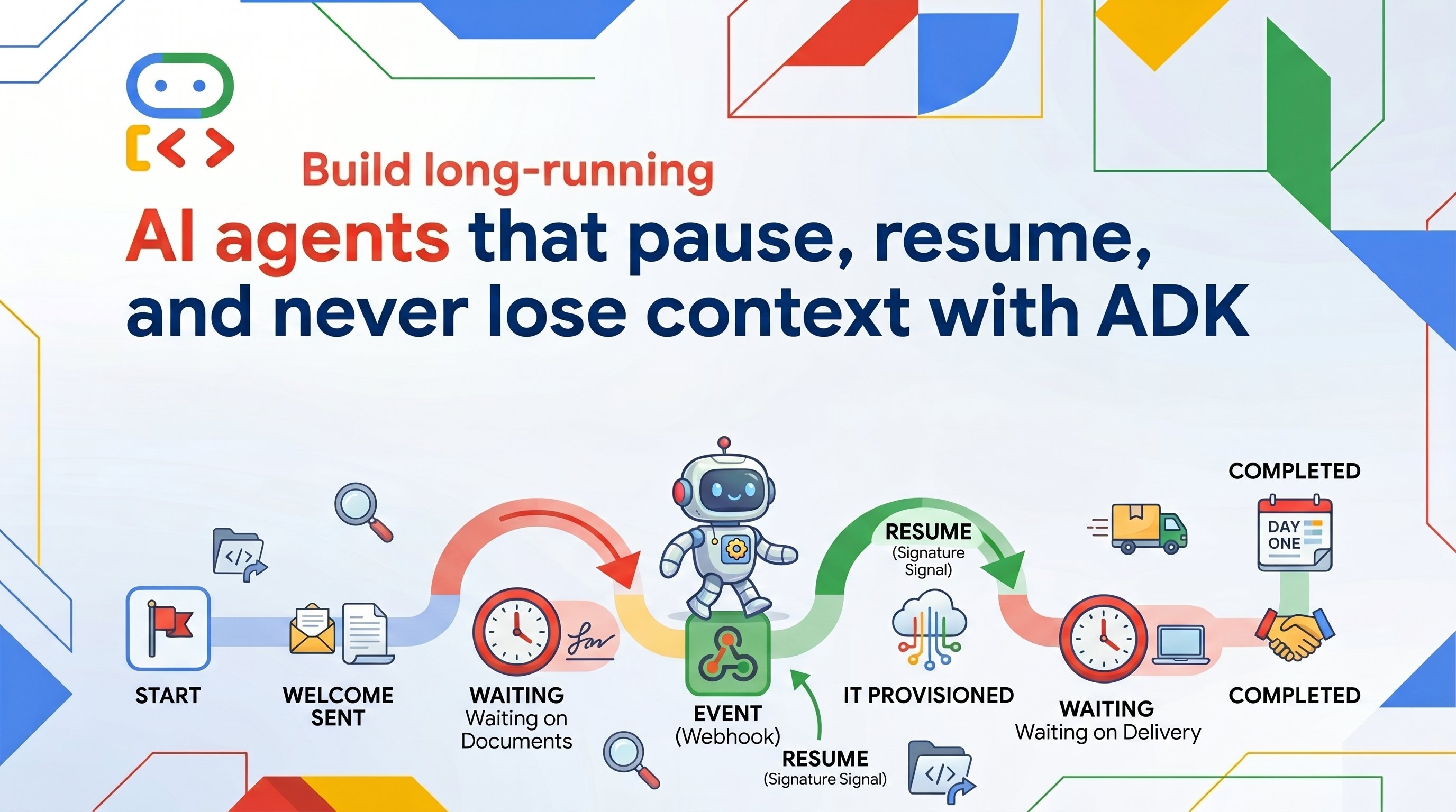Build Long-running AI agents that pause, resume, and never lose context with ADK